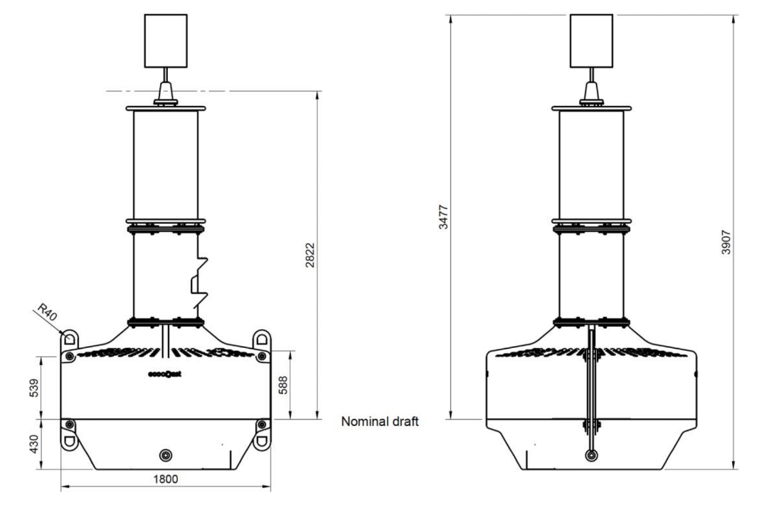 Offshore platform base housing sketch